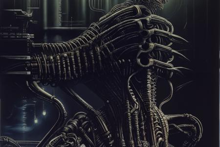 Giger Back Biomechanicals (HR Giger) - RunningHub Stable Diffusion & Flux LoRA