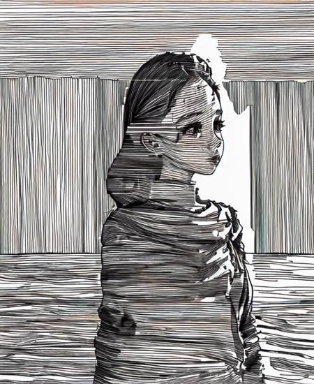 line art sketch style(线条速写风格) - RunningHub Stable Diffusion & Flux LoRA