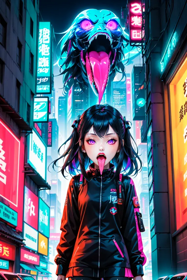 怪物志-百鬼-吊死鬼|长舌鬼 - RunningHub Stable Diffusion & Flux LoRA