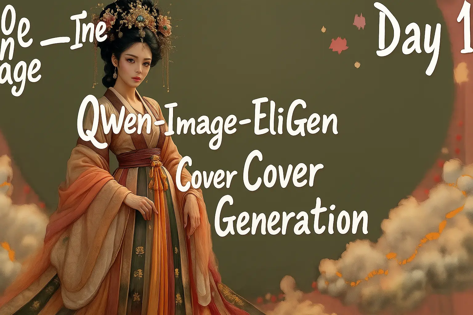 Qwen Image EliGen Daily Progress Cover Generation