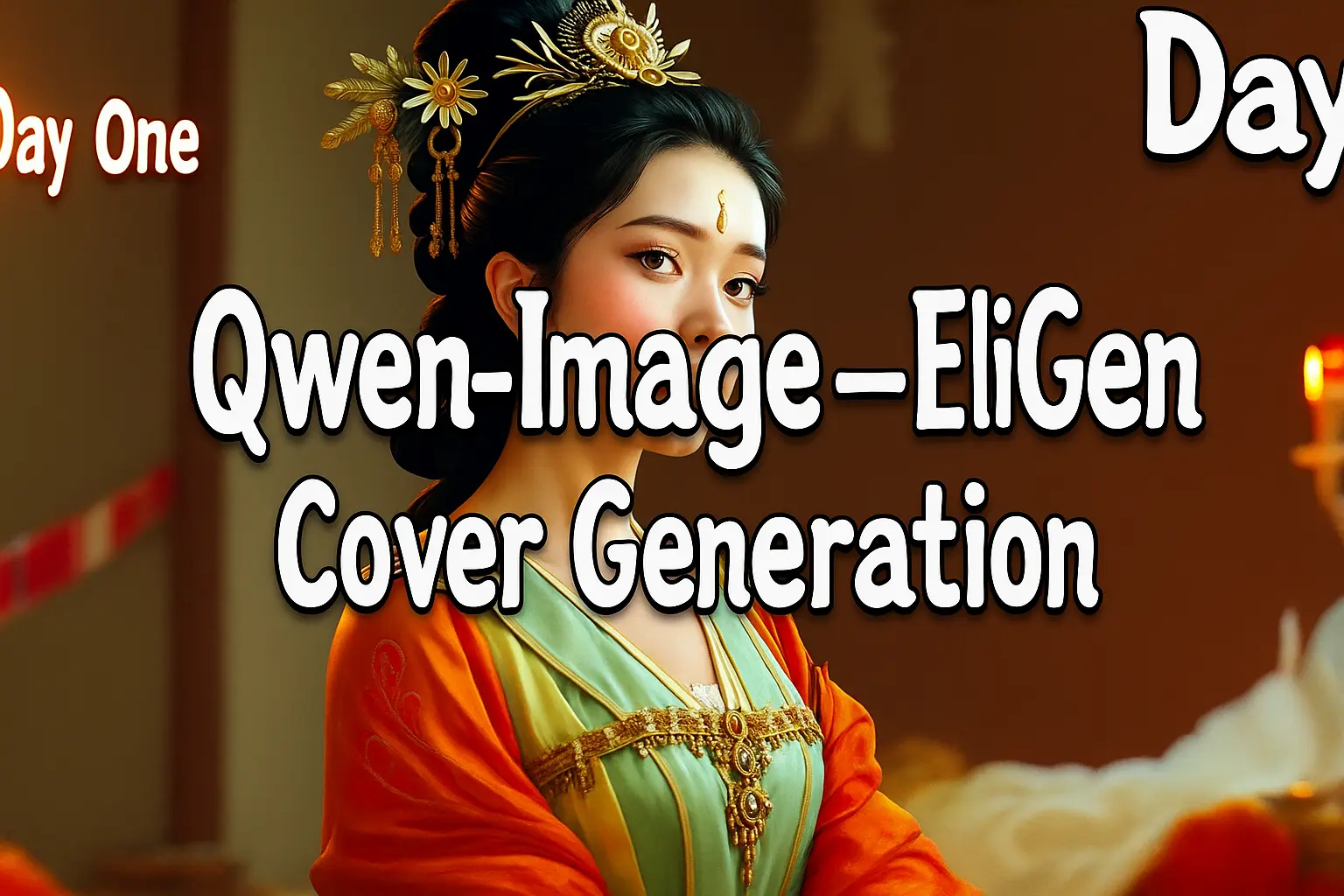 Qwen Image EliGen Daily Progress Cover Generation