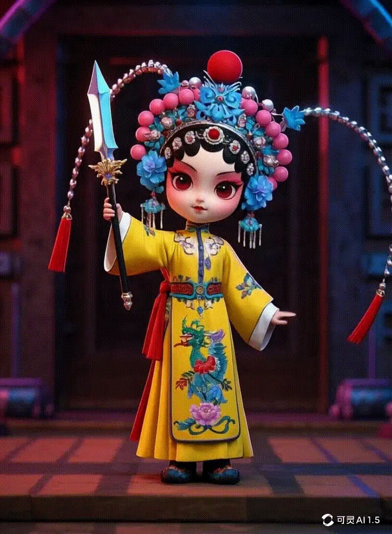 中国浙江非遗:昆曲五家门 IP戏曲形象设计 国风手办