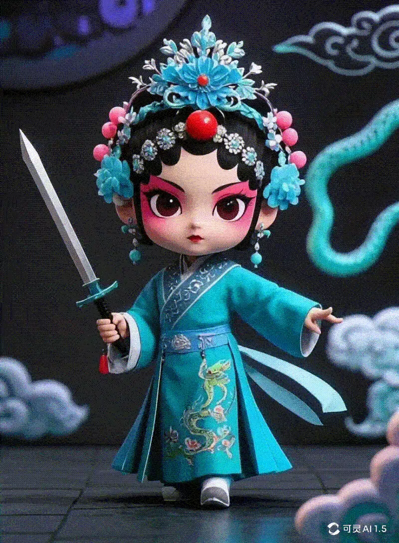 中国浙江非遗:昆曲五家门 IP戏曲形象设计 国风手办