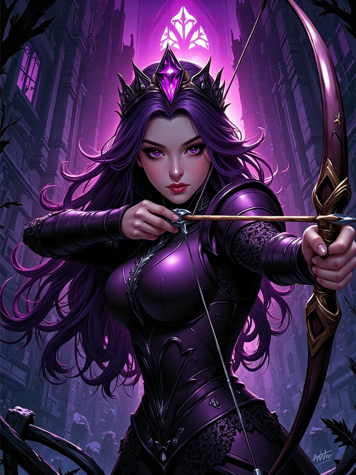 F.1-【超燃女孩】角色设计-CG幻想暗黑奇幻风格