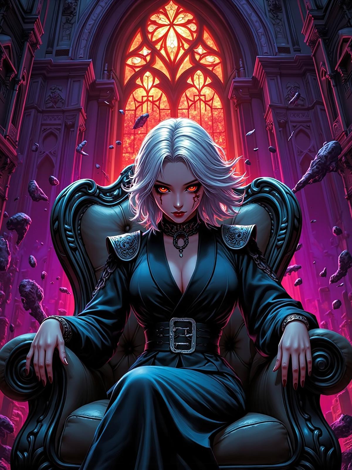 F.1-【超燃女孩】角色设计-CG幻想暗黑奇幻风格