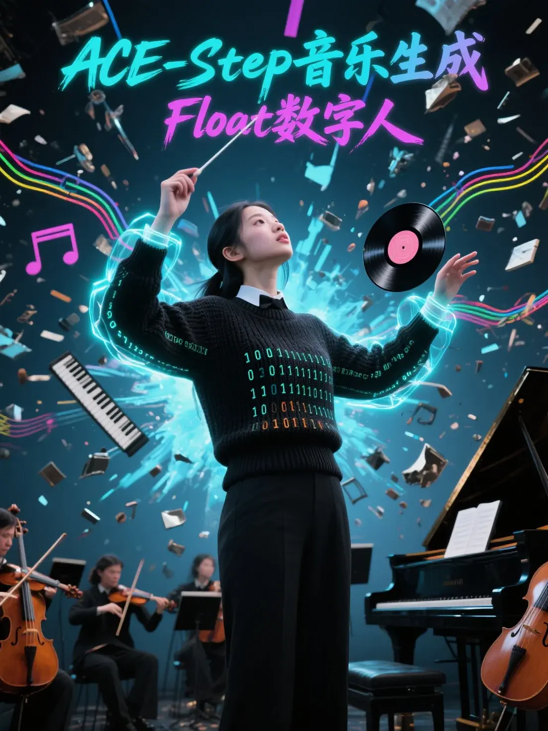 【音轨分离重组】ACE-Step音乐生成+Float数字人(精准对口型)