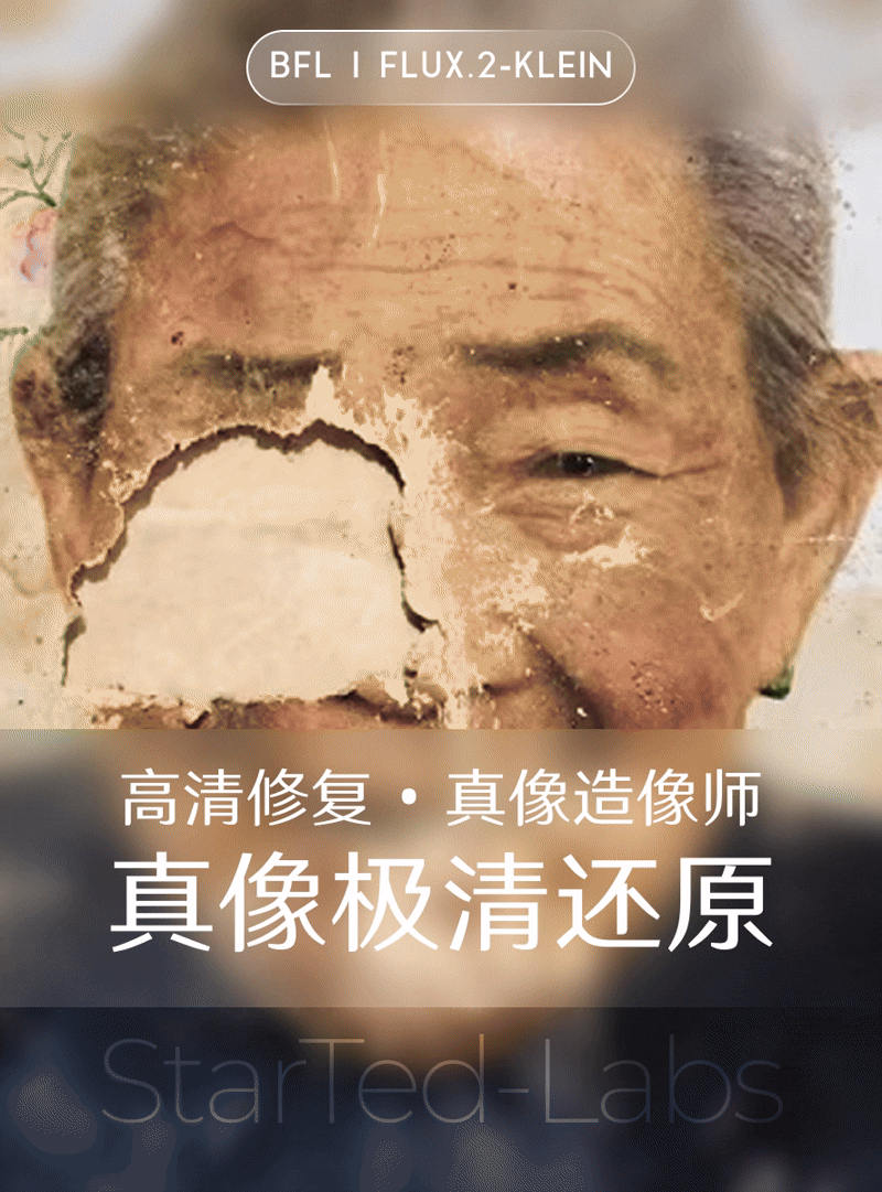 FLUX.2-Klein：高清修复 • 真像造像师，定格纤毫毕现的极清人像放大