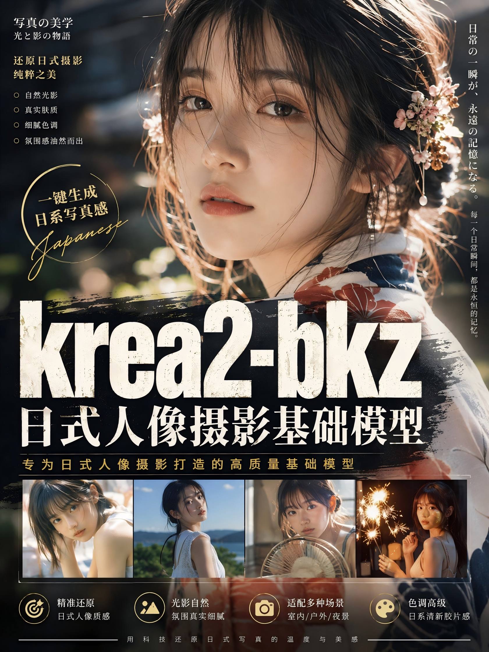【krea2-turbo-bf16】Bkz人像摄影应用