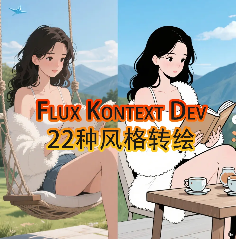 Flux Kontext Dev 22种风格转绘加速稳定版V1(Nunchaku)