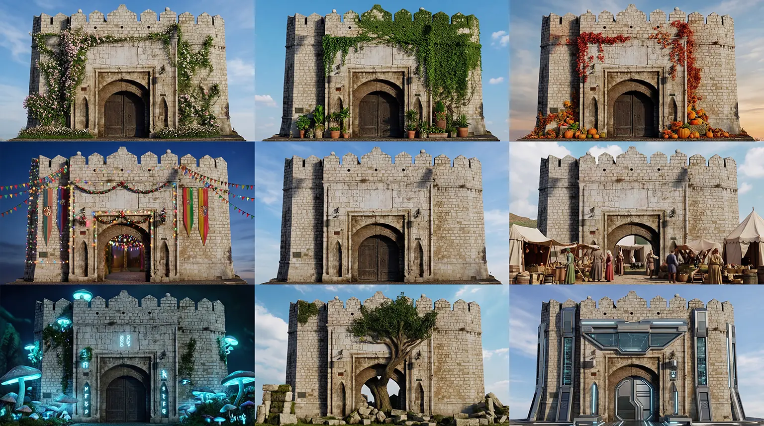 Comfy Challenge 10 (Echoes of Time) NanoBanana Pro Creative Grid V3 (Zhenzhen Workshop Edition)