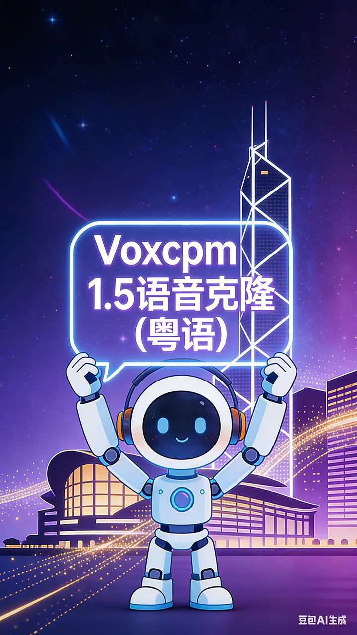 (粤语)VoxCPM 1.5模型TTS语音克隆新版