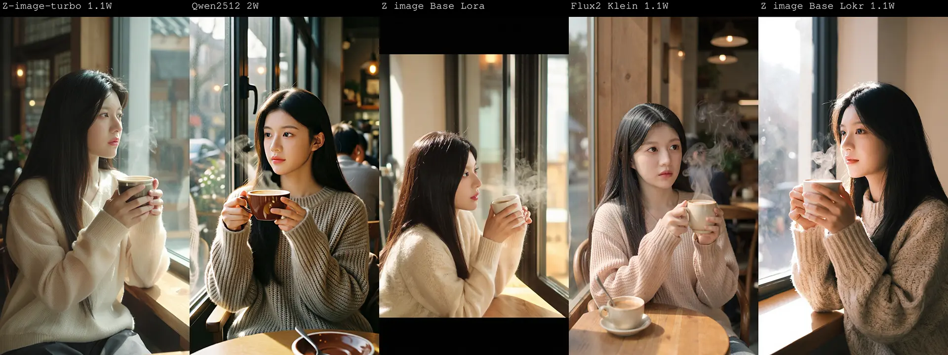 Flux2 Klein Vs Z-image Vs Qwen Image 2512 5模型贞贞对比