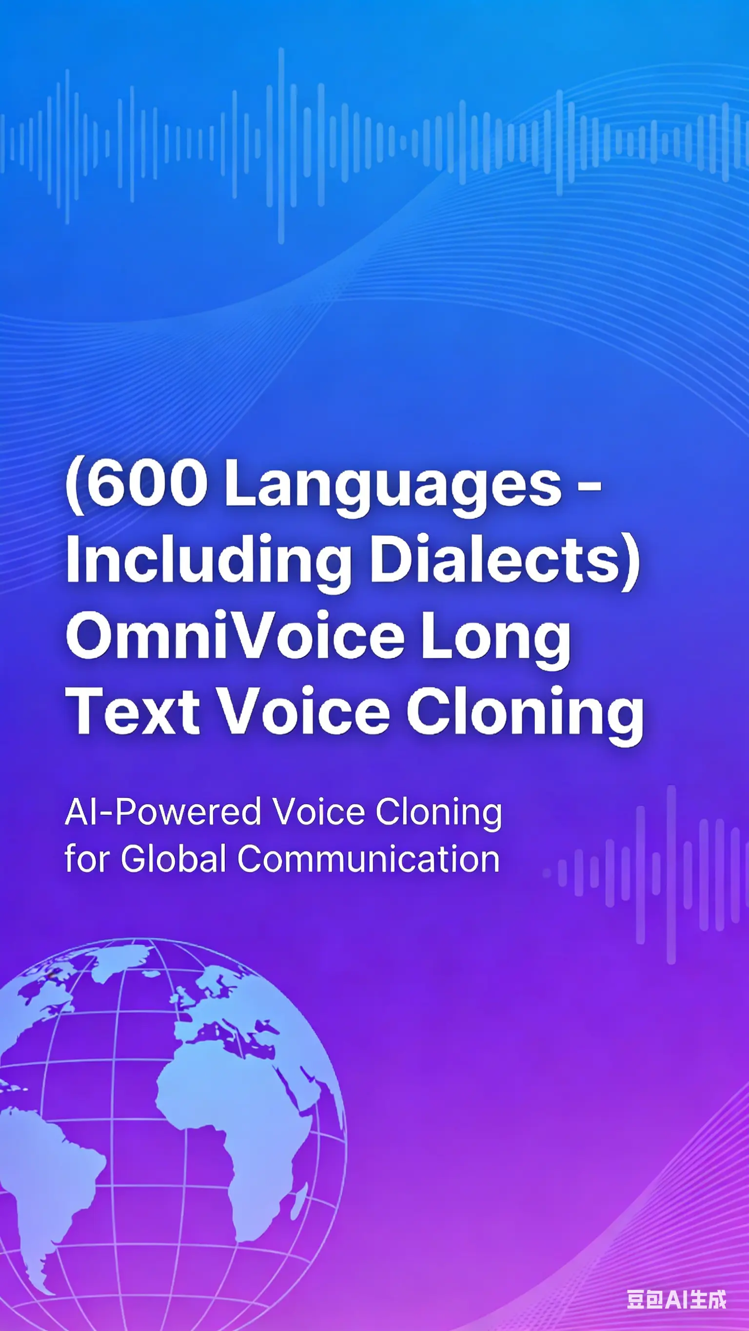 (600 languages support dialects) OmniVoice long text voice cloning