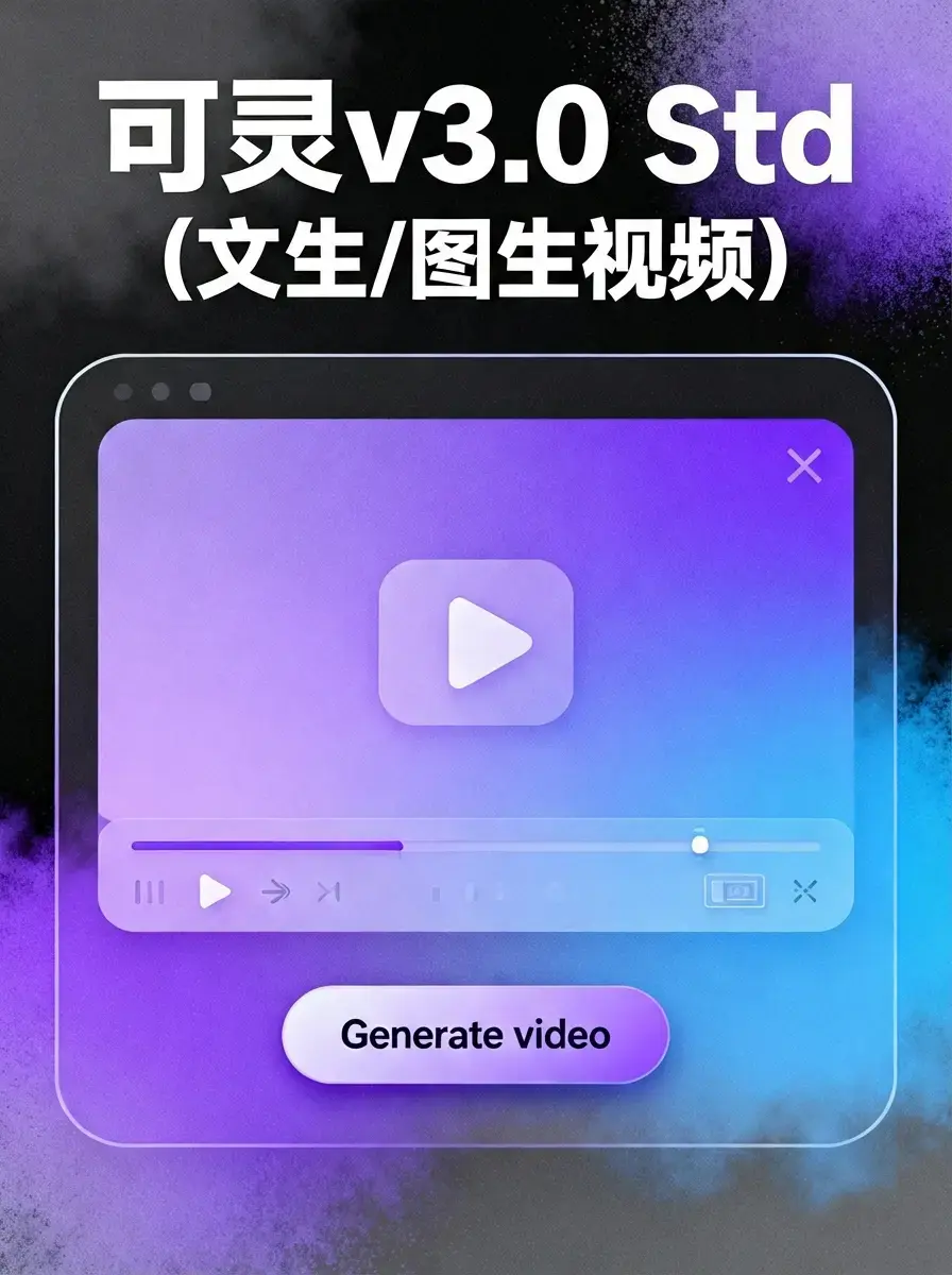可灵v3.0 Std (文生/图生视频)(RH版)