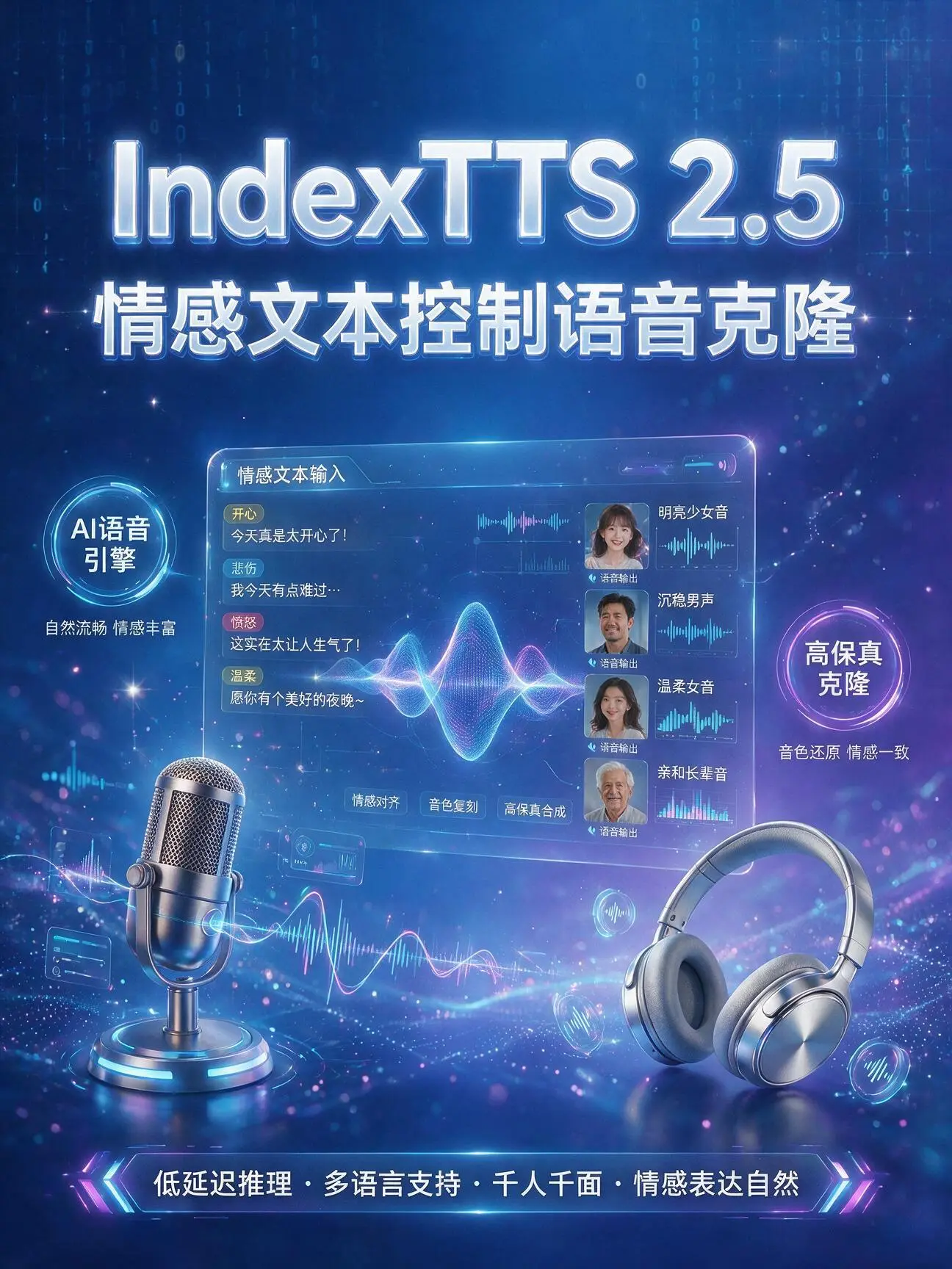 IndexTTS 2.5情感文本控制语音克隆