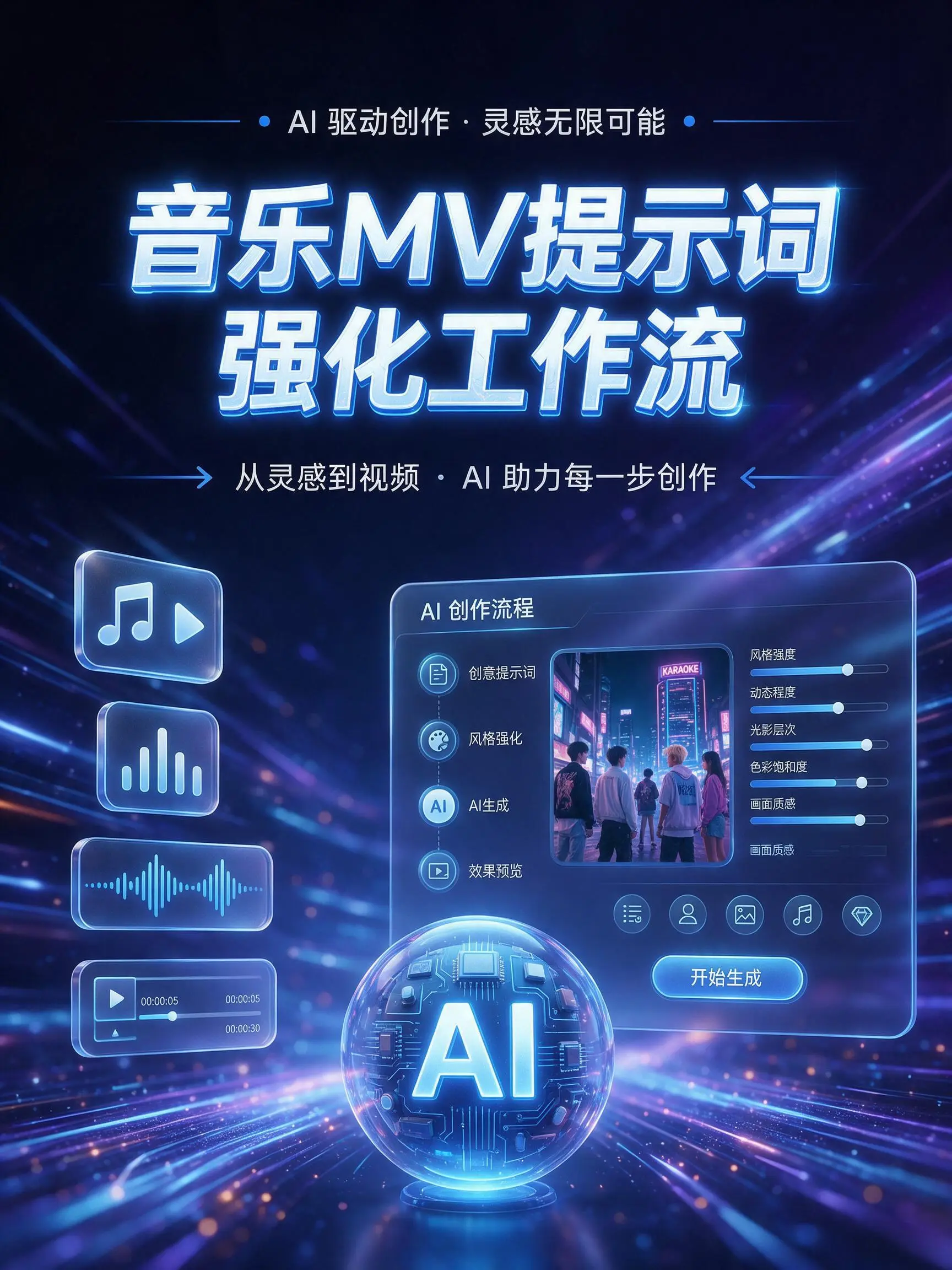 音乐MV提示词强化工作流(贞贞的平价AI小屋)