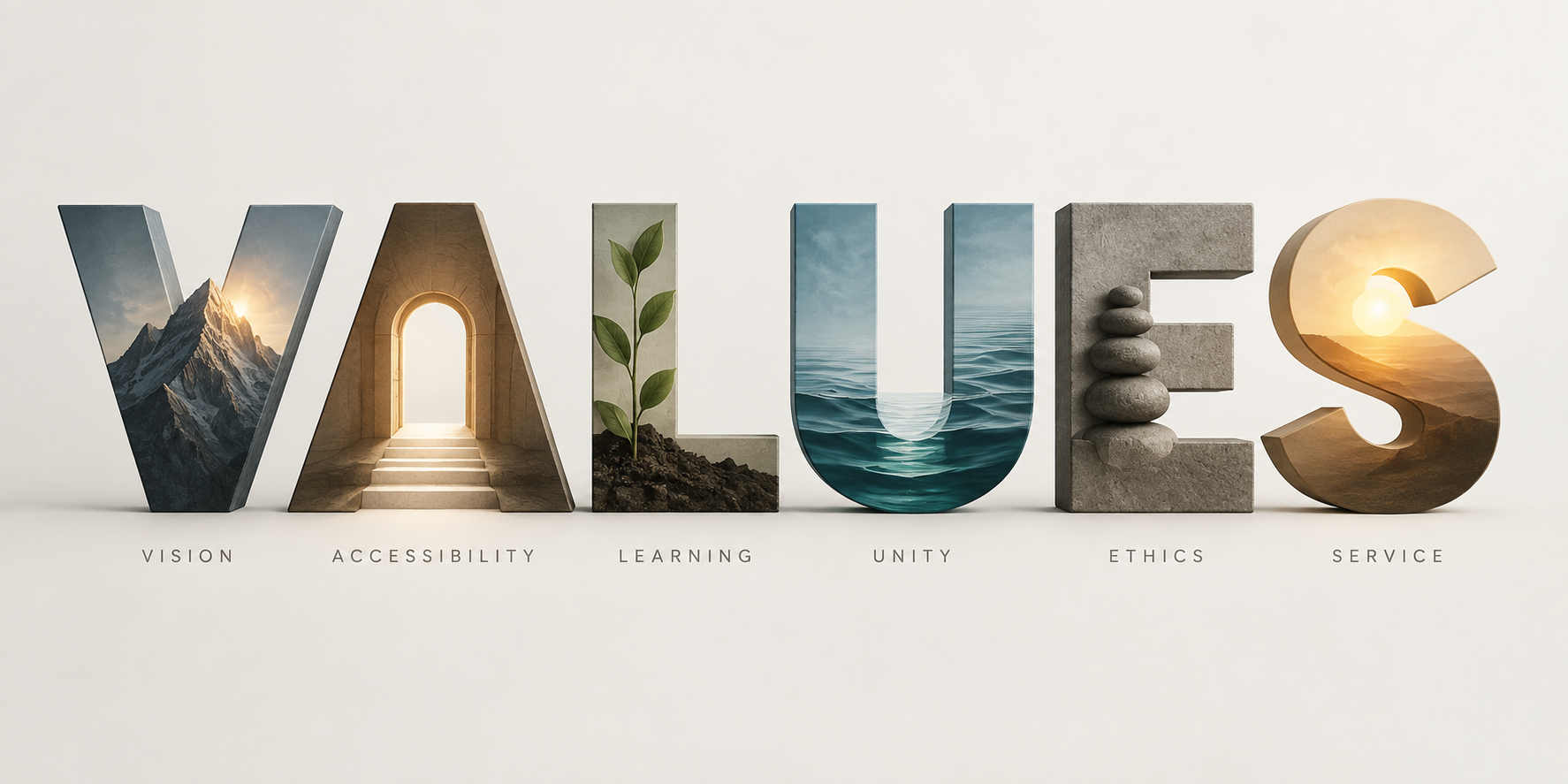 Modern Minimalist Visual Metaphor of Hidden Objects in Words