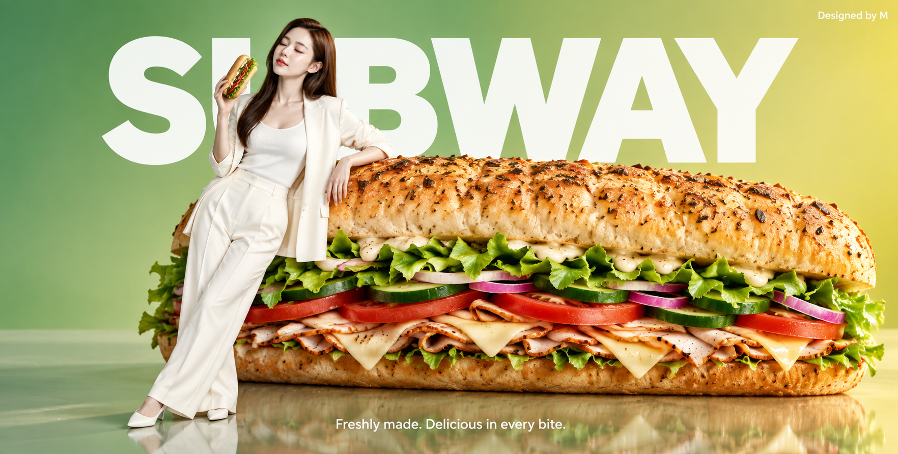 Campagne publicitaire Subway minimaliste et luxueuse