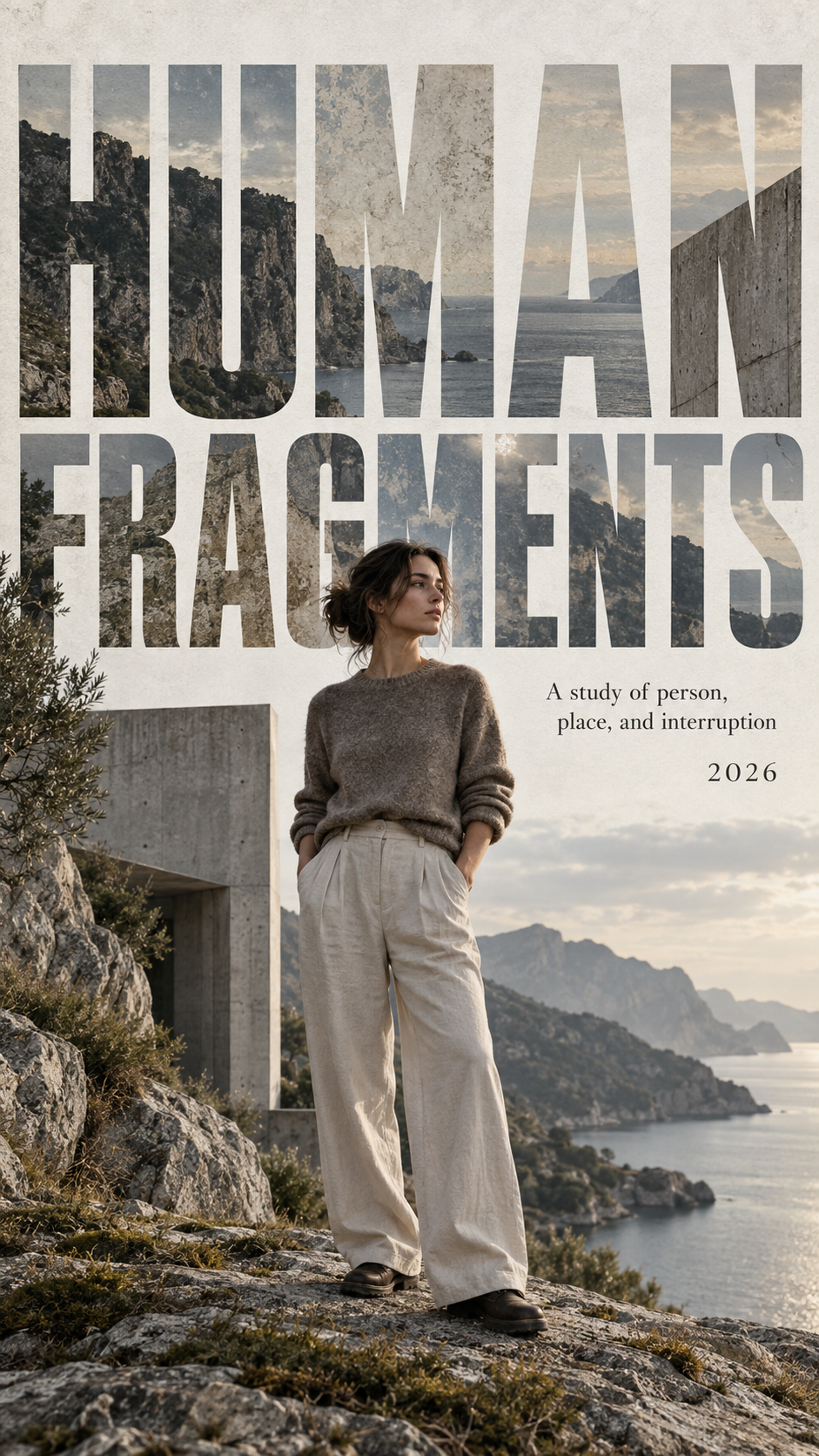 HUMAN FRAGMENTS ビジュアルシステム エディトリアルポスターテンプレート