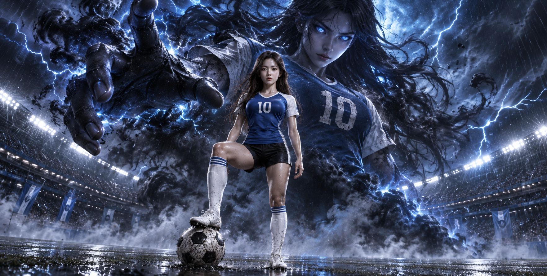アルゼンチン女子サッカーと雷影の巨人の叙事詩的肖像