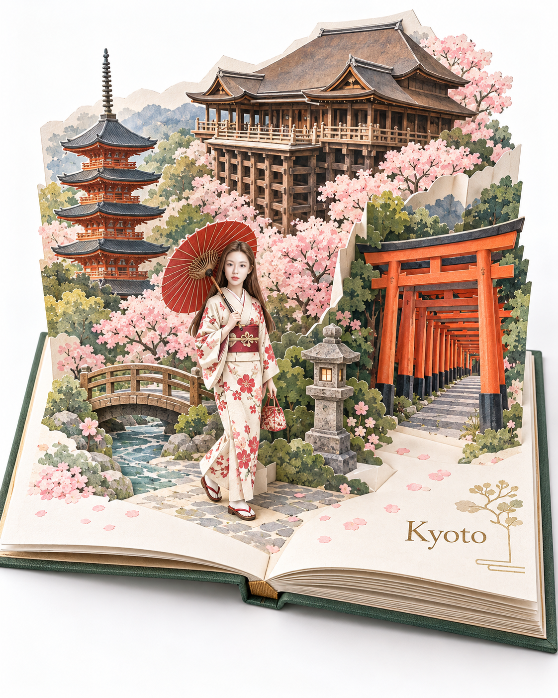 Conception de livre pop-up sur les destinations de voyage de luxe