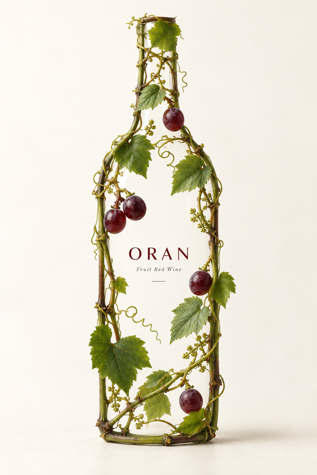 Oran Spanish Fruit Wine Minimalist Botanical Bottle Poster