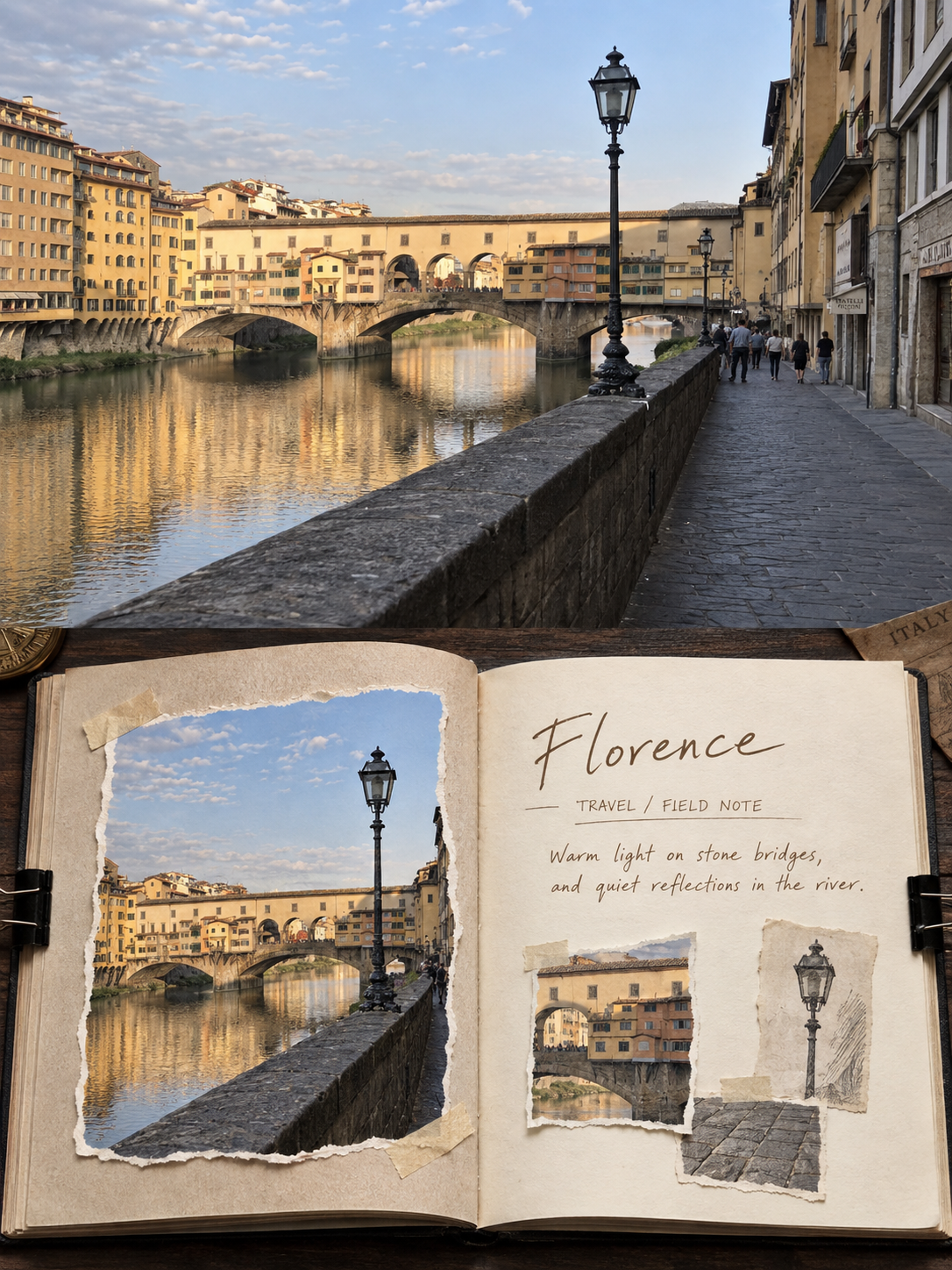 上質なフィルム質感の旅ノート