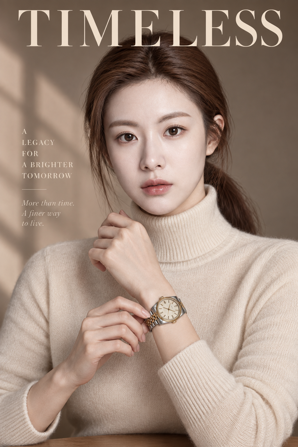 伝統の高級腕時計雑誌表紙 大人の韓国人女性