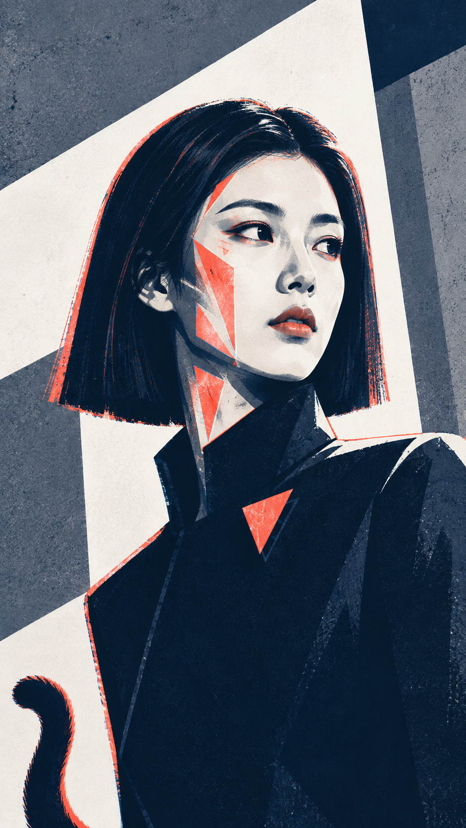 硬边现代艺术成年女性人像