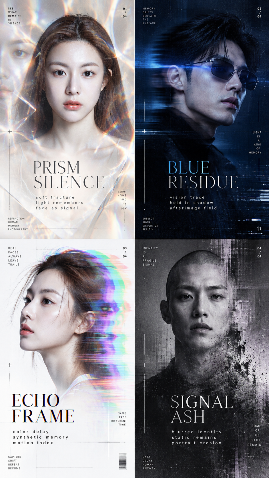 High-End Experimental Editorial Portrait Poster