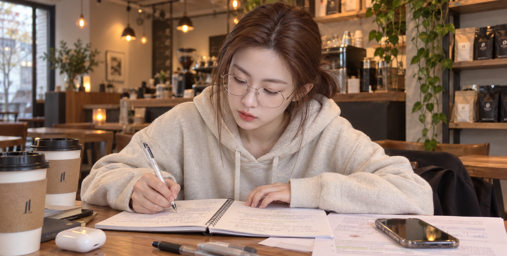 Un moment apaisant de lecture dans la lumière chaude d'un café