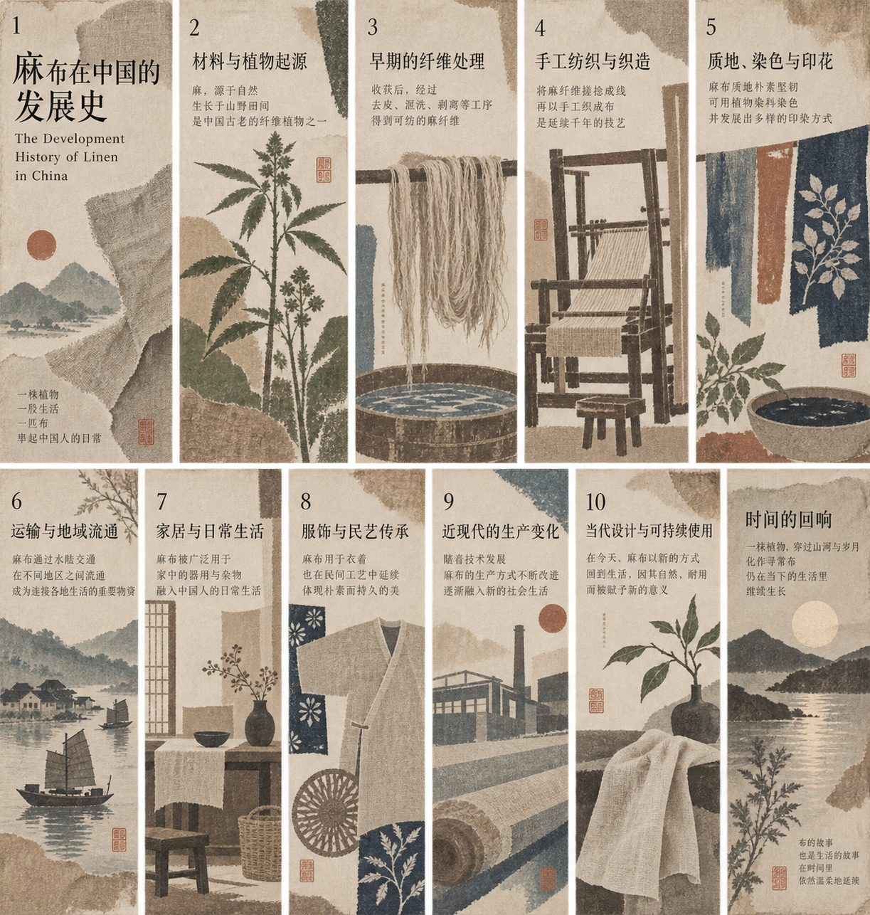 侘寂民芸美学 麻布中国発展史 十枚カードシリーズ