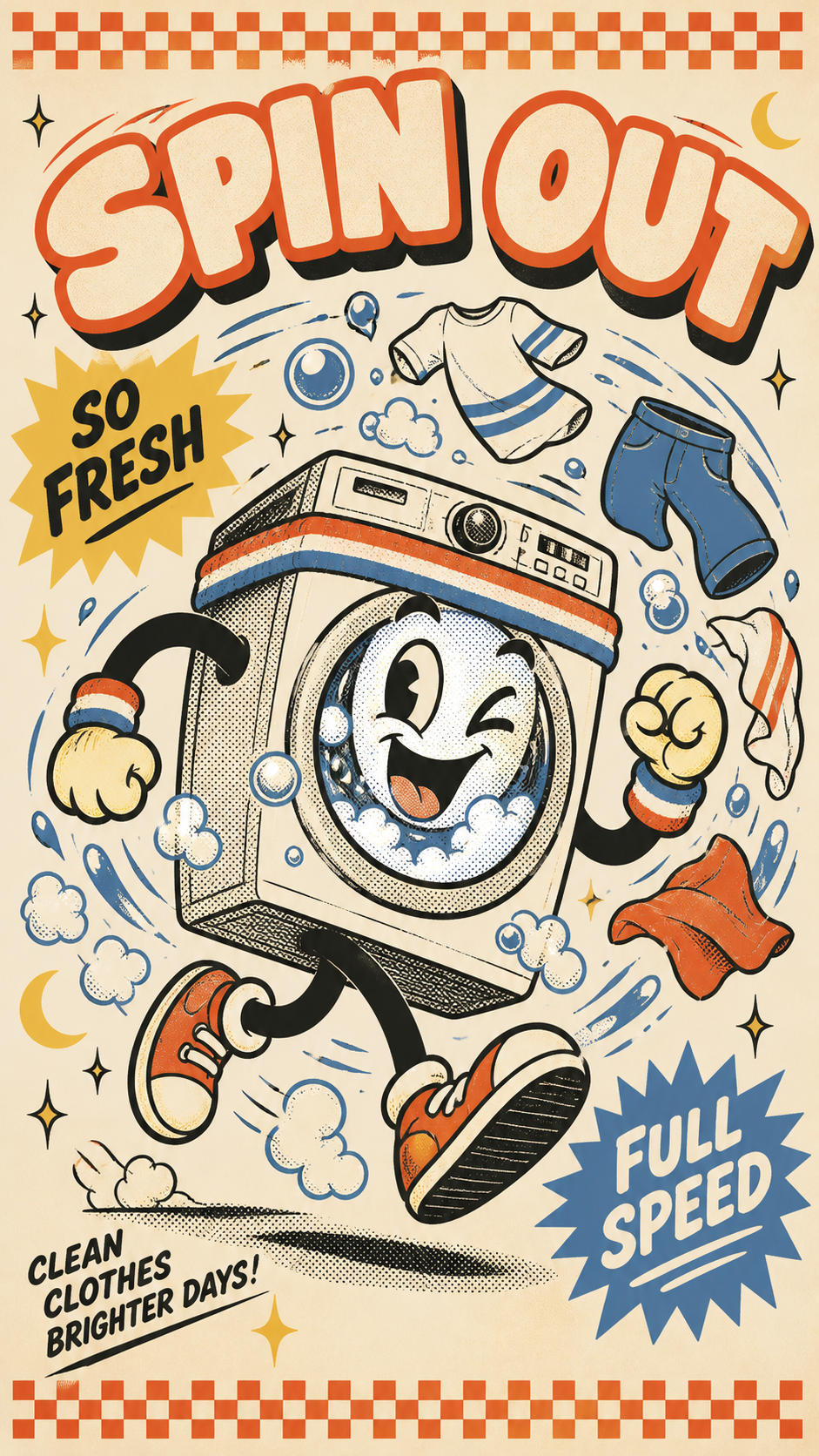 1930年代ラバーホース風家電マスコットポスター