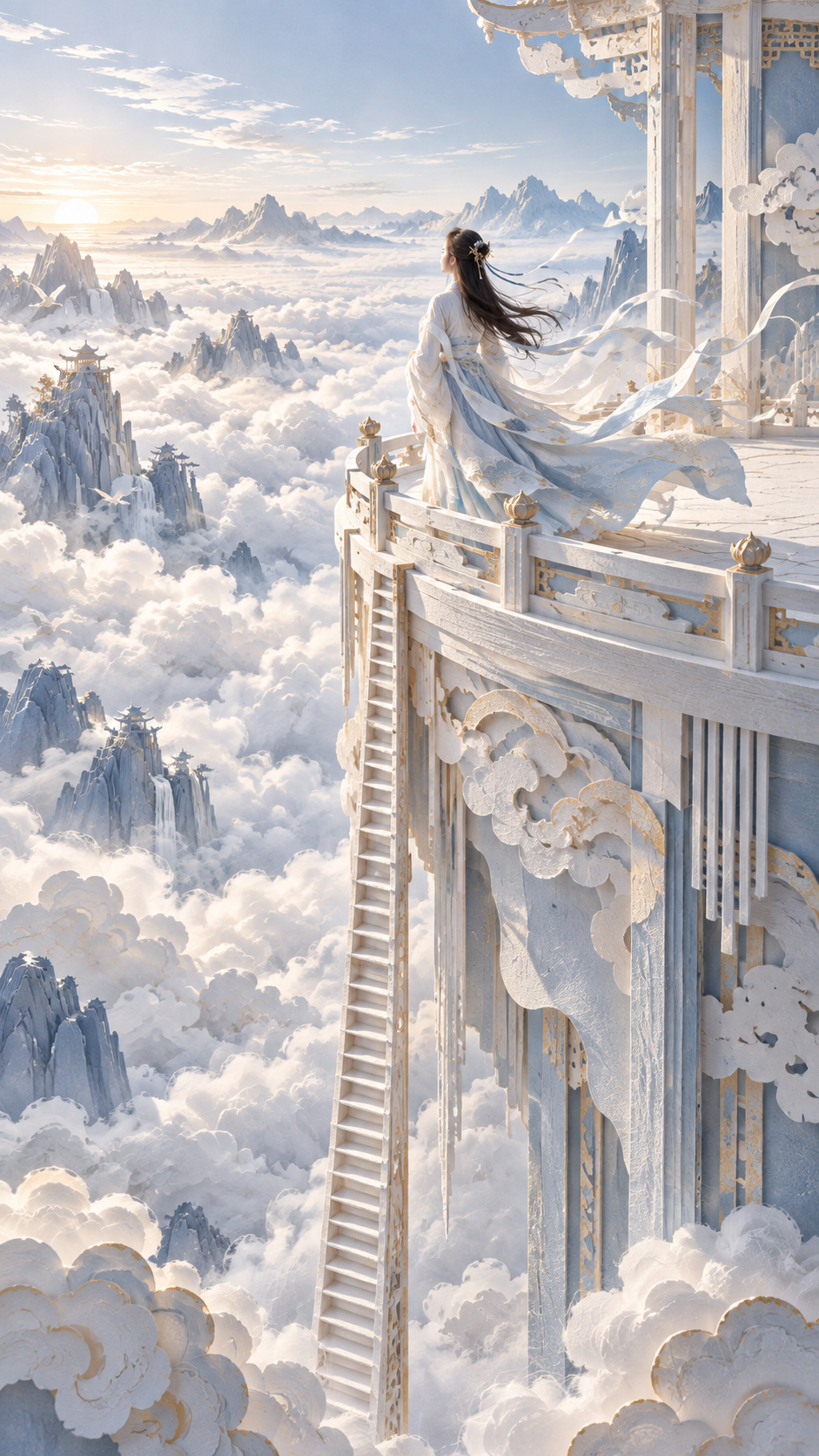Rêve d'art papier 3D épique oriental moderne