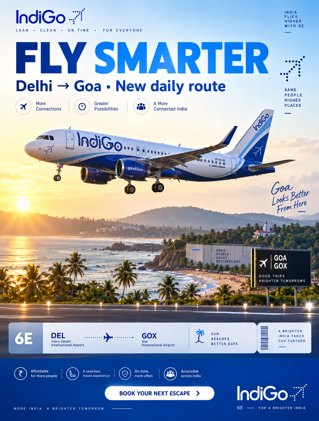 IndiGo航空 ハイエンドブランド SNSポスター ビジュアルガイド