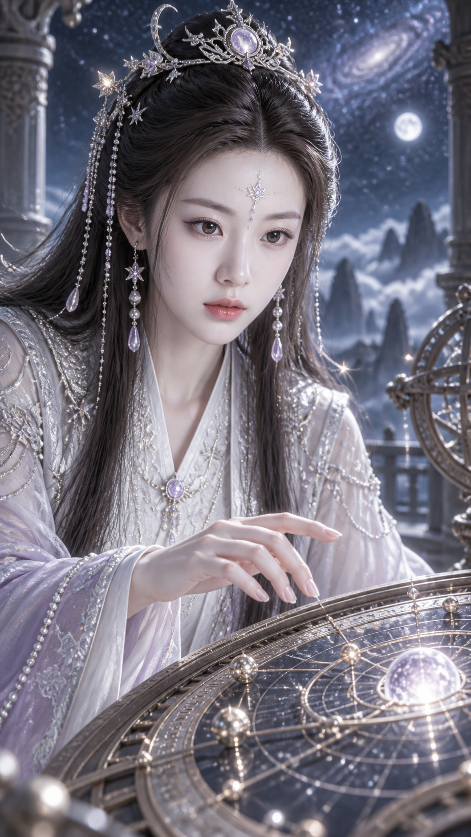 Poster nhân vật nữ tiên hiệp phong cách Đường ngắm sao