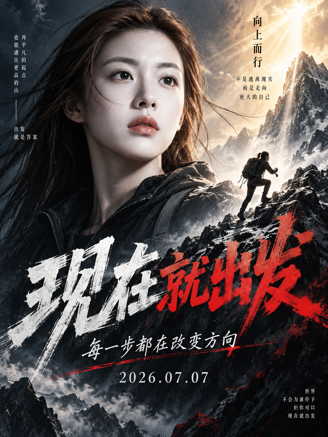 中国のアクションテーマ概念ポスター生成指示 — AI image creation