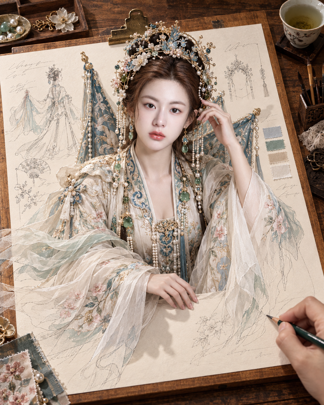 纸上成真戏韵妆造设定稿实景视觉