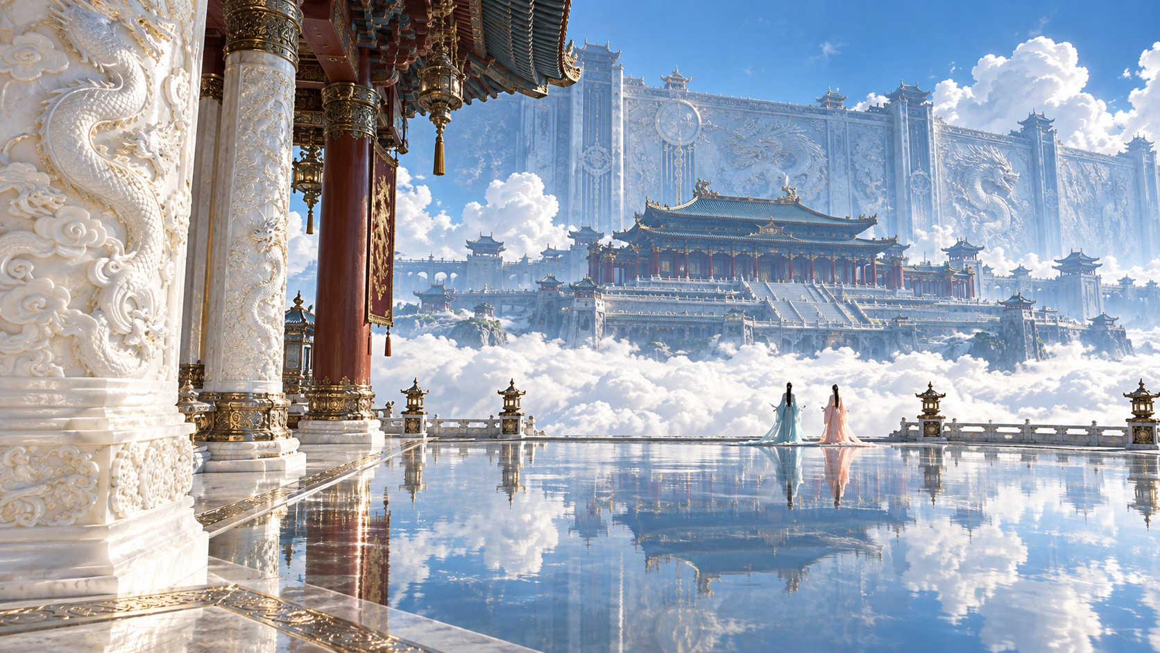 Royaume divin d'Orient : photographie d'architecture royale grandiose
