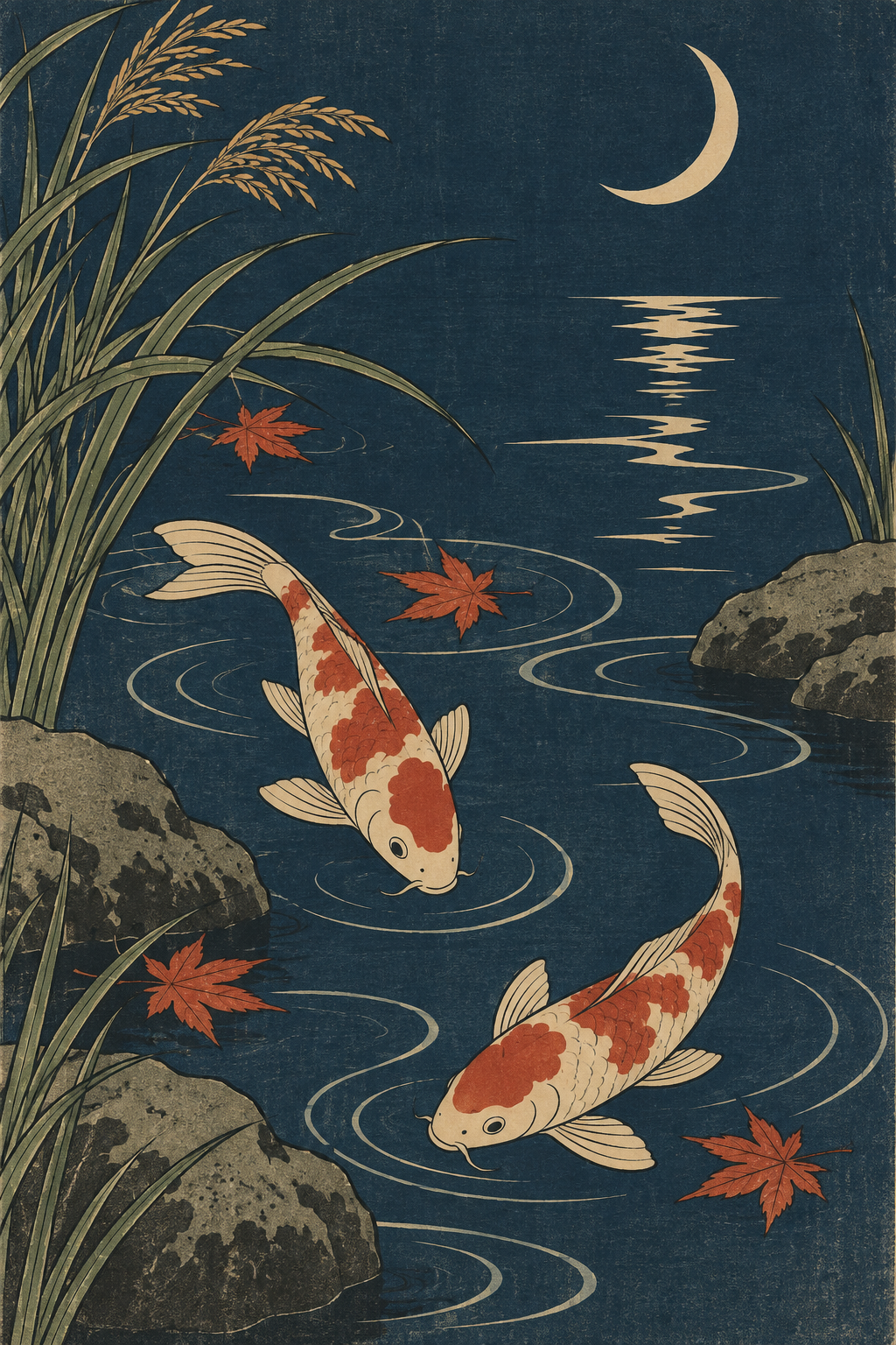Modèle d'illustration de style ukiyo-e