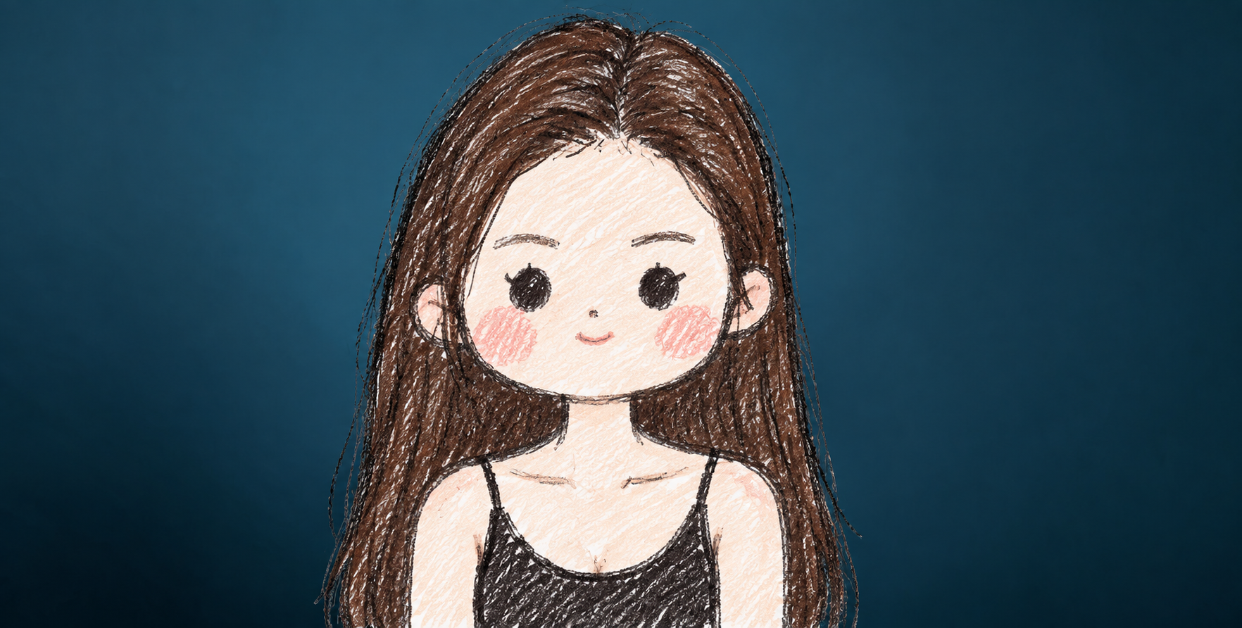 実写背景にかわいい手描き落書きキャラクター変換