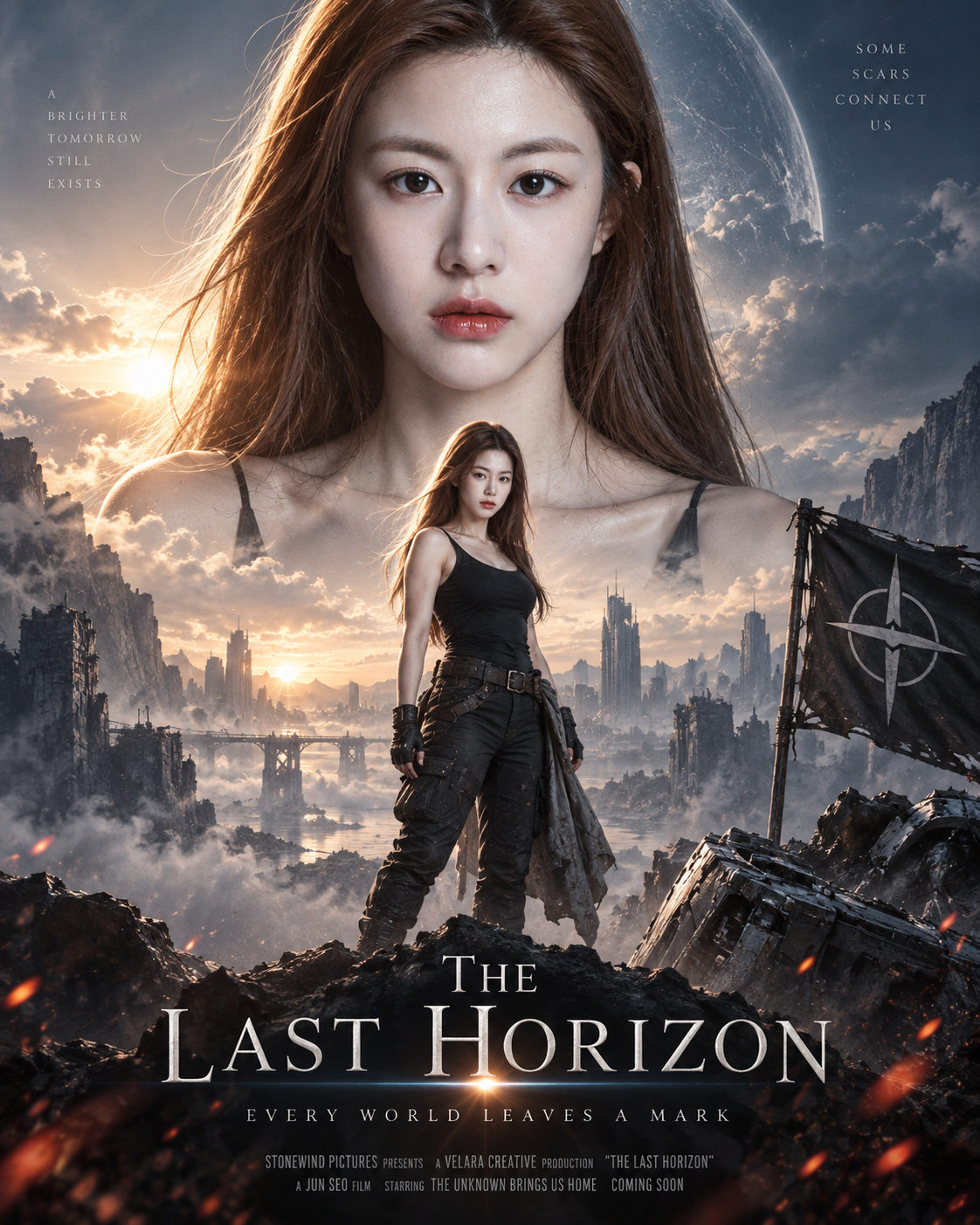 参照被写体の超写実的実写映画ポスター変換