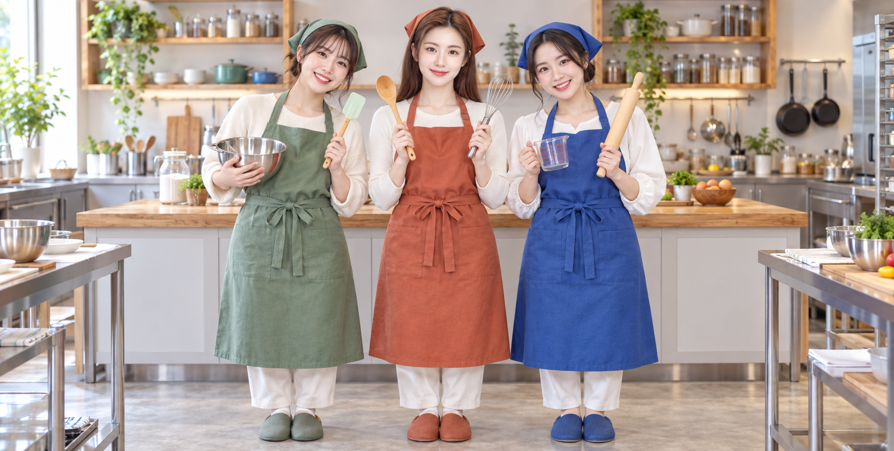 Ảnh tập thể đầy màu sắc của học viên lớp nấu ăn người lớn
