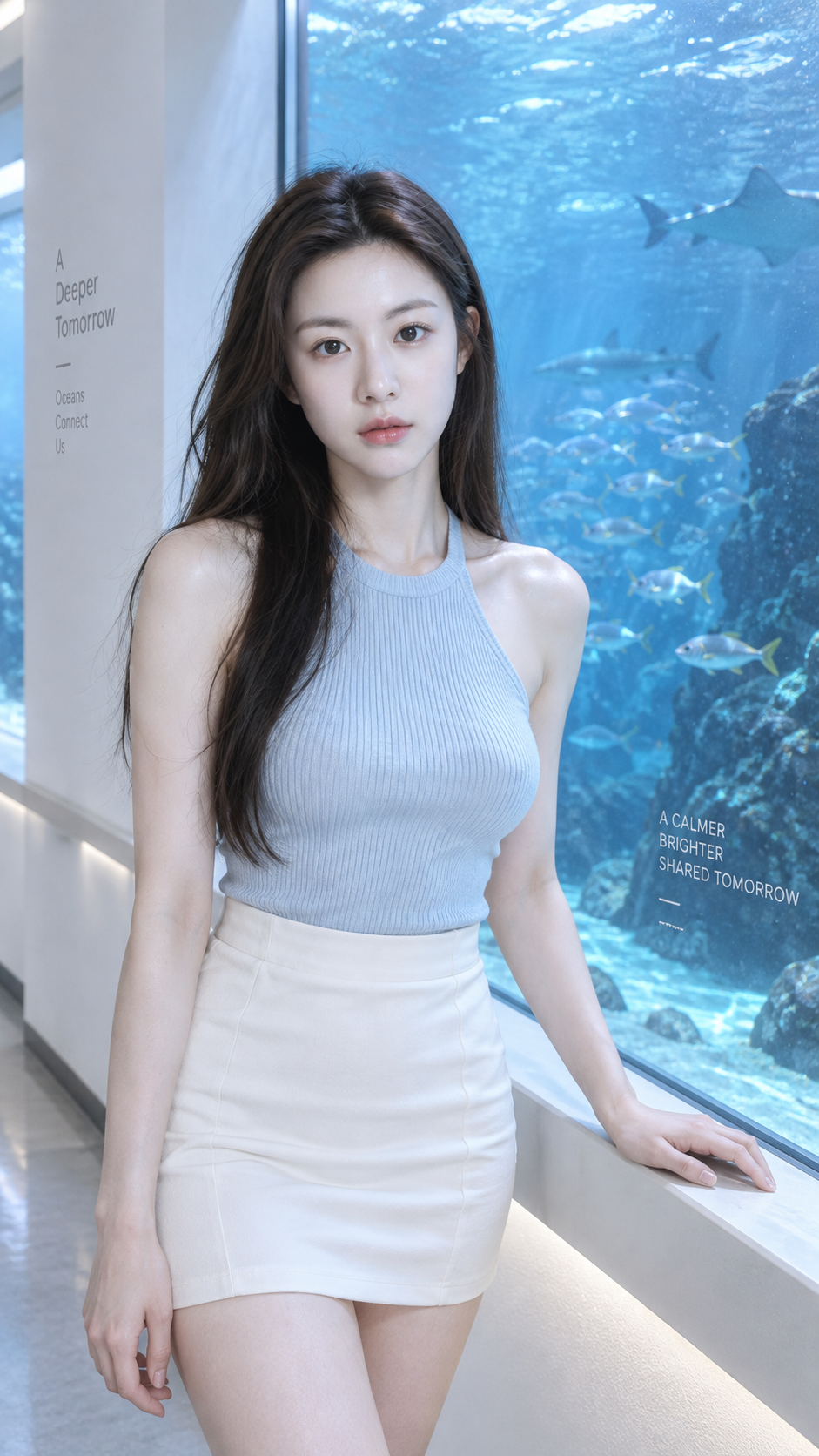 Portrait d'aquarium urbain en CCD blanc froid