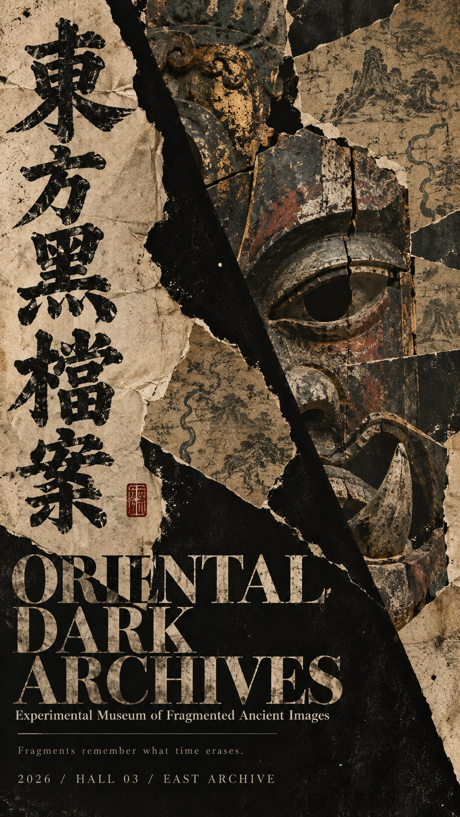 Affiche du musée expérimental des archives sombres d'Orient
