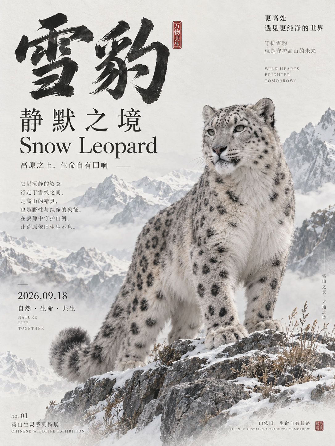 Eastern Modern Aesthetic Premium Animal Poster Design