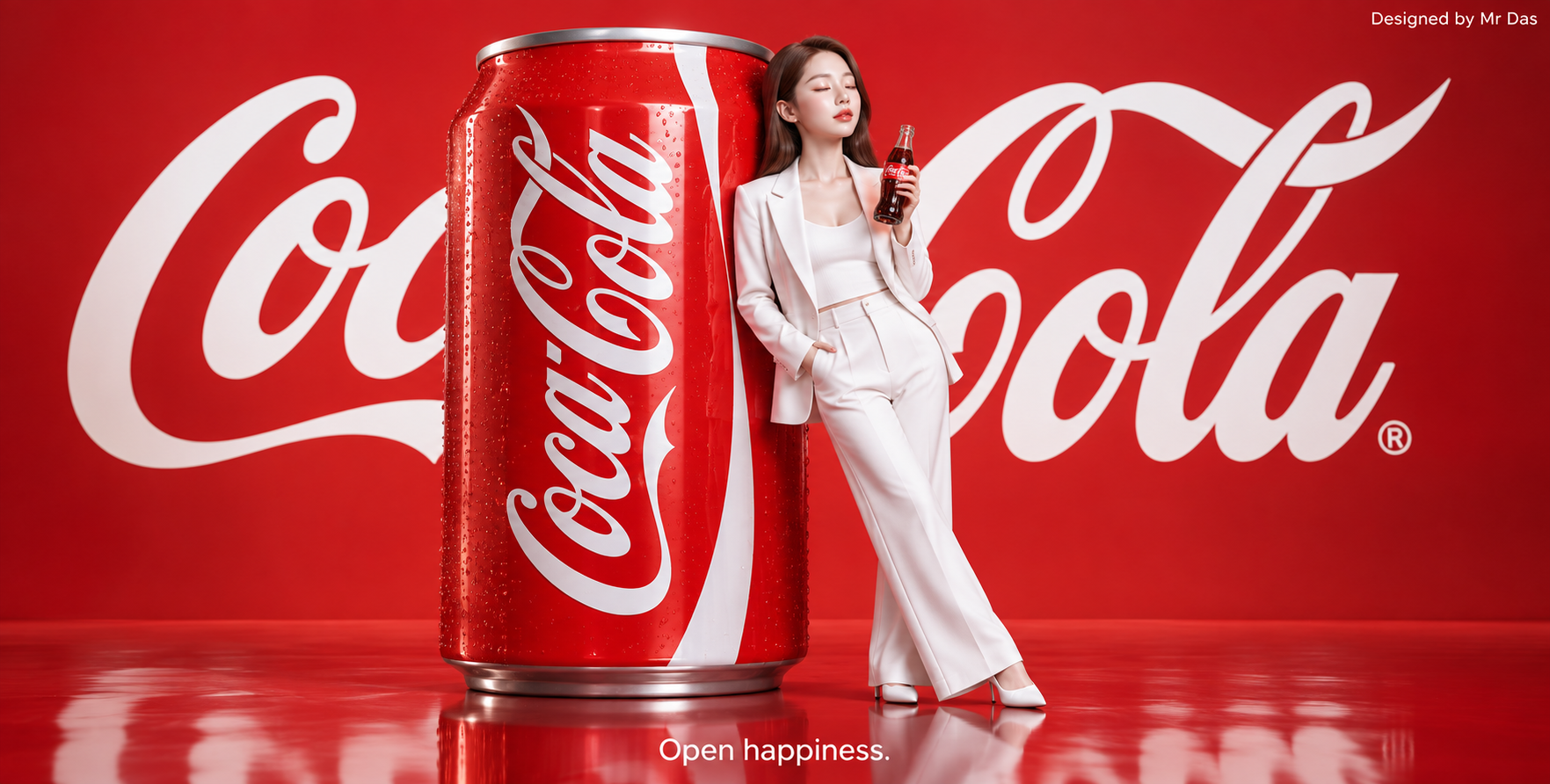 Minimalist Coca-Cola Giant Can Fashion Commercial Ad