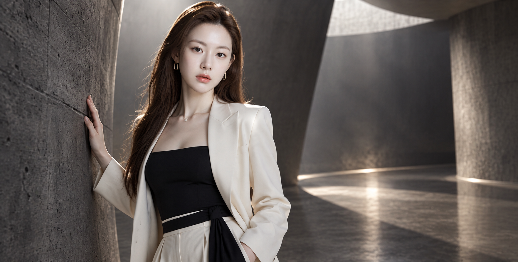 Modern Architectural High Fashion Portrait of a Japanese Woman