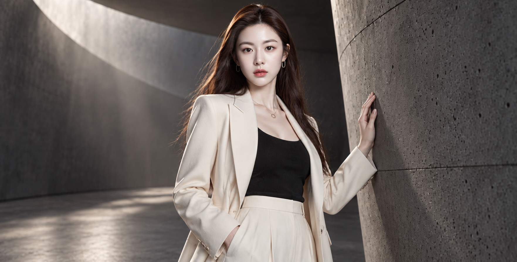 Modern Minimalist Architectural Fashion Model Photography