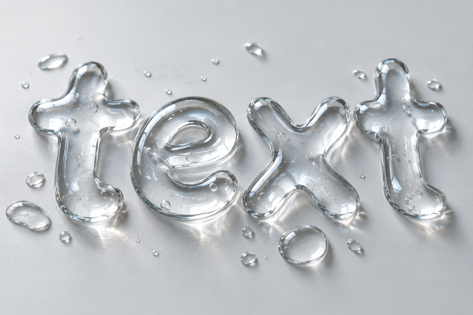 Typographie liquide abstraite